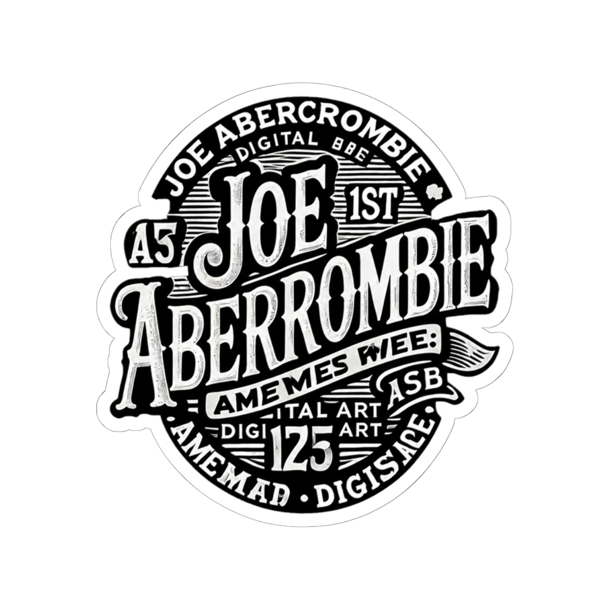 joe abercrombie sticker - alternate angle 1, merchandise