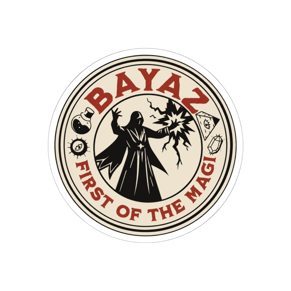 Vintage Bayaz Fitted, The First Law, Joe Abercrombie Sticker - alternate angle 1, merchandise